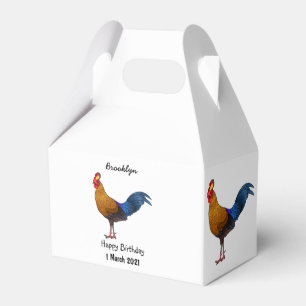 Sri Lankan junglefowl bird cartoon illustration   Favour Box