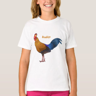Sri Lankan junglefowl bird cartoon illustration T-Shirt