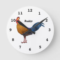 Sri Lankan junglefowl bird mapping illustration