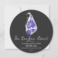 Sri Lankan map in graffiti style 