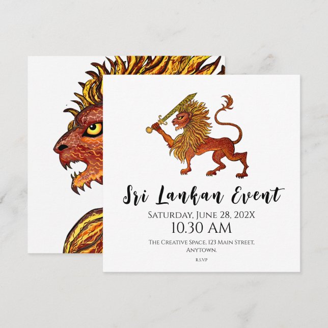 Sri Lankan Pride  Save The Date (Front/Back)
