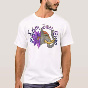 Sri Lankan souvenirs with Elephant and Lotus T-Shirt