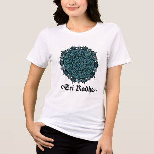 Sri Radhe - Radha Krishna mandala india Tri-Blend Shirt