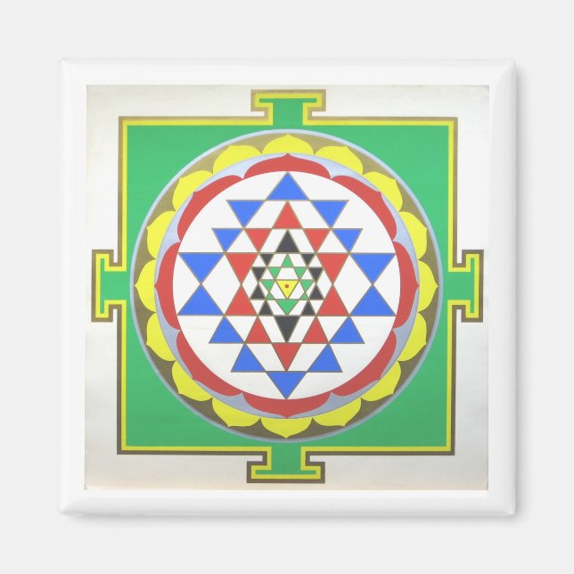 Sri Yantra - Accurate Colors Magnet (Front)