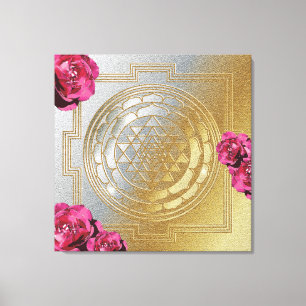 SRI YANTRA and the Scent Of Roses II - CanvasPrint Canvas Print