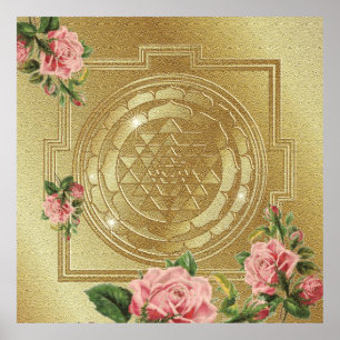 SRI YANTRA and the Scent Of Roses - Poster