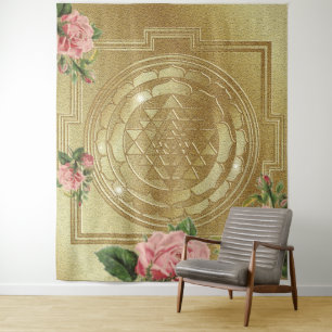 SRI YANTRA and the Scent Of Roses - Tapestry