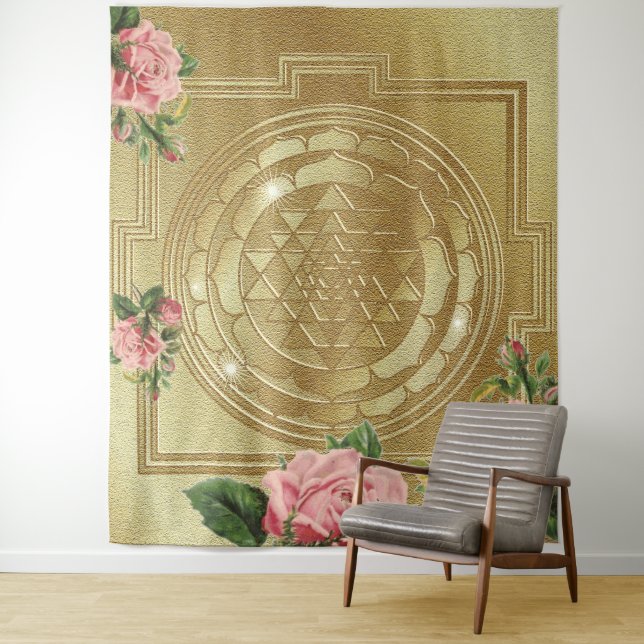 SRI YANTRA and the Scent Of Roses - Tapestry (In Situ)