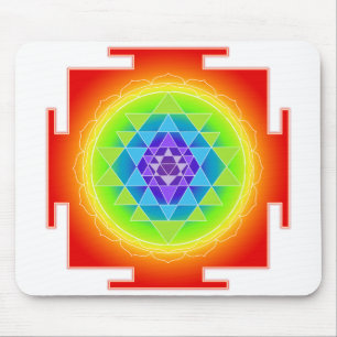 Sri Yantra/Chakra/Rainbow Mouse Mat