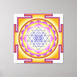 Sri Yantra Chakra Shiva Shakti Navayoni Goddess  Canvas Print