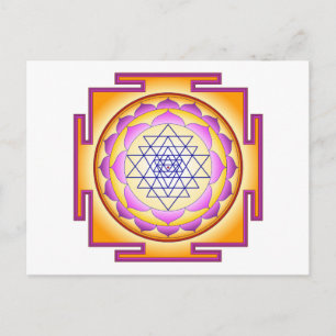 Sri Yantra Chakra Shiva Shakti Navayoni Goddess Postcard