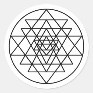 Sri Yantra Classic Round Sticker