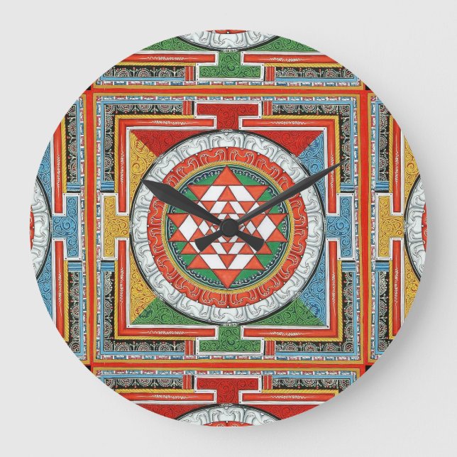 Sri Yantra Clock! Large Clock (Front)