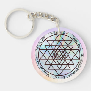 Sri Yantra – Customizable Protection Talisman Key Ring