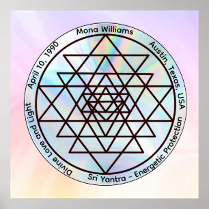 Sri Yantra – Customizable Protection Talisman Poster