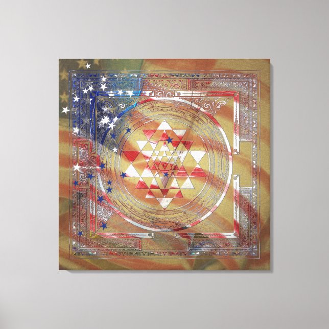 Sri Yantra for America - Wrapped Canvas (Front)