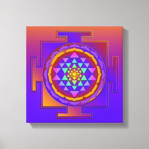 SRI YANTRA full coloured + your ideas Canvas Print