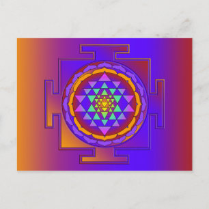 SRI YANTRA full coloured + your ideas Postcard