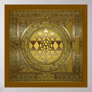Sri Yantra Gold - Poster