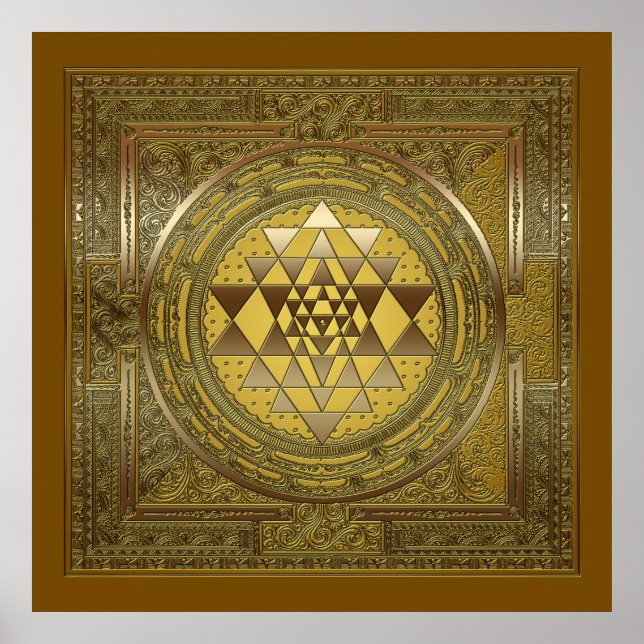 Sri Yantra Gold - Poster (Front)