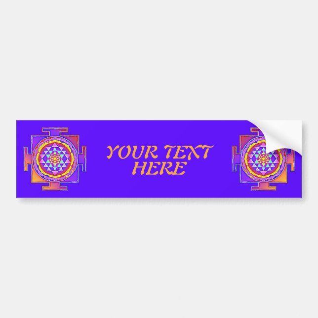 Sri Yantra - Hinduism Symbol Design 1 Bumper Sticker (Front)