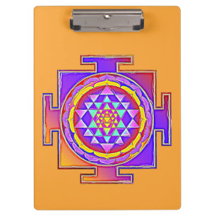 Sri Yantra - Hinduism Symbol Design 1 Clipboard