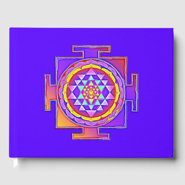 Sri Yantra - Hinduism Symbol Design 1 Guest Book (Front)