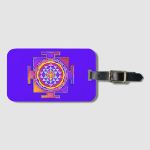 Sri Yantra - Hinduism Symbol Design 1 Luggage Tag