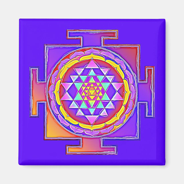 Sri Yantra - Hinduism Symbol Design 1 Magnet (Front)
