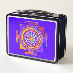 Sri Yantra - Hinduism Symbol Design 1 Metal Lunch Box