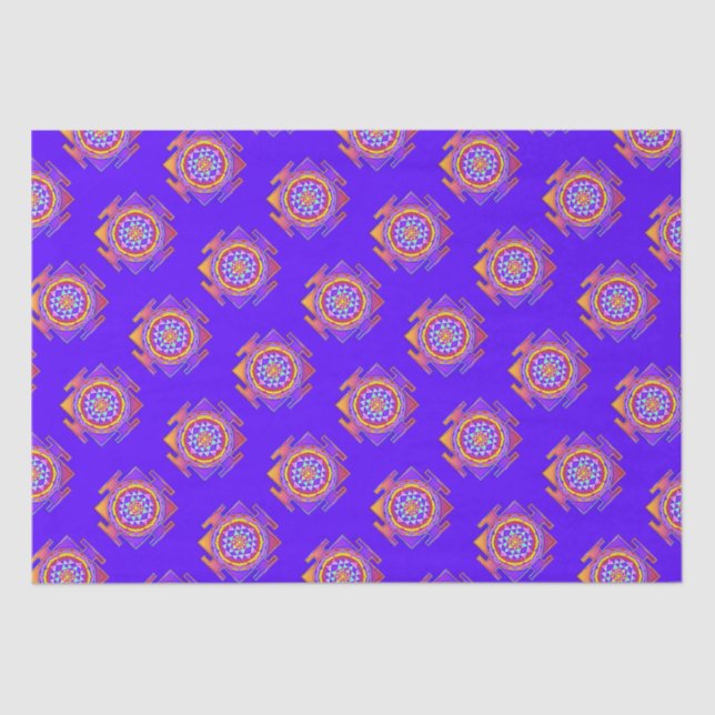 Sri Yantra - Hinduism Symbol Design 1 Tissue Paper (Front)