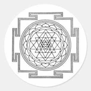 Sri Yantra Mandala Classic Round Sticker