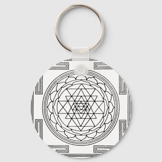 Sri Yantra Mandala Key Ring (Front)