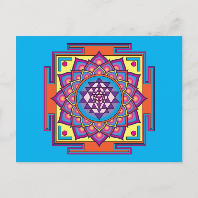 Sri Yantra Mandala Postcard (Front)