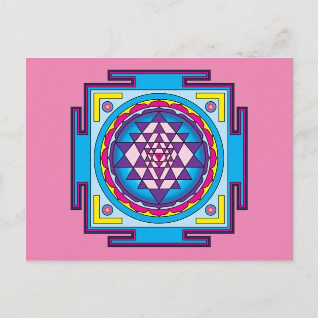 Sri Yantra Mandala Postcard (Front)