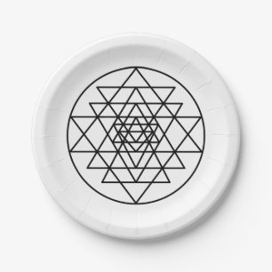 Sri Yantra Paper Plate