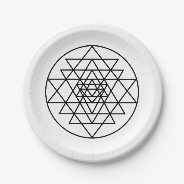 Sri Yantra Paper Plate (Front)