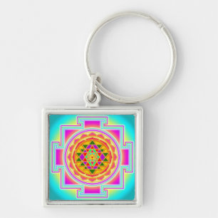 Sri Yantra Sacred Geometry Key Ring