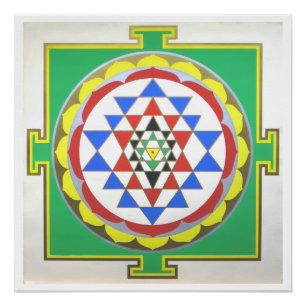 Sri Yantra Sacred Geometry Poster, Accurate Colors Poster
