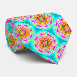 Sri Yantra Sacred Geometry Tie