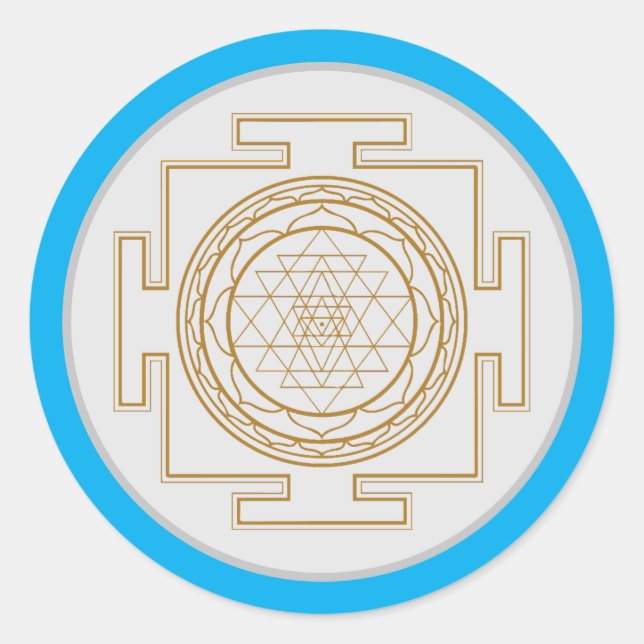Sri Yantra - Sacred Symbol Classic Round Sticker (Front)