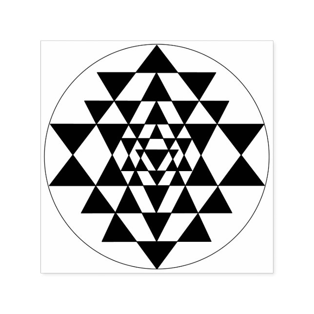 Sri Yantra Self Inking Stamp (Design)