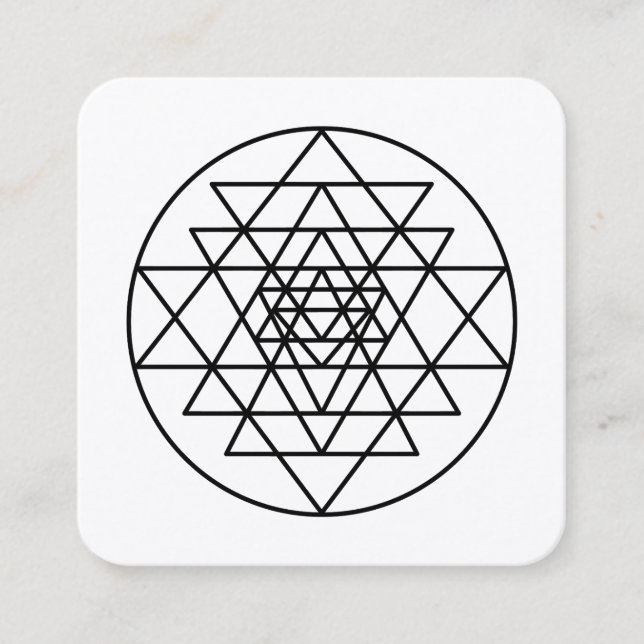 Sri Yantra Square Business Card (Front)