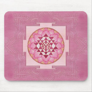 Sri Yantra / Sri Chakra in lotus Mouse Mat