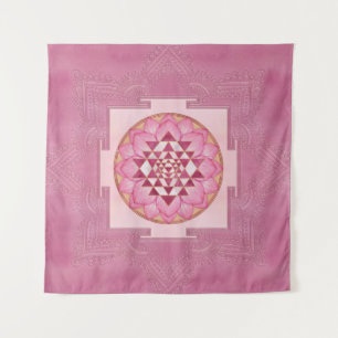 Sri Yantra / Sri Chakra in lotus Tapestry