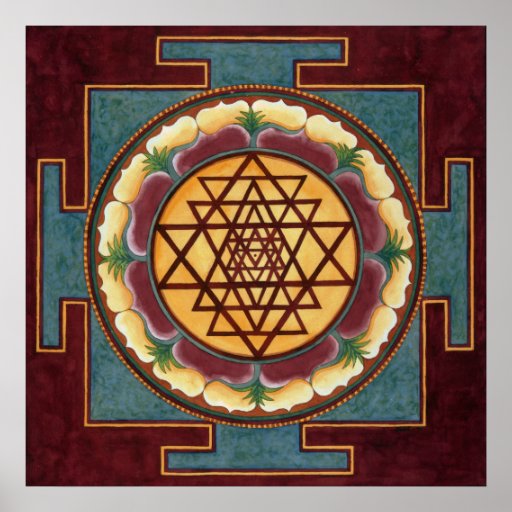 Sri Yantra water colour | Zazzle