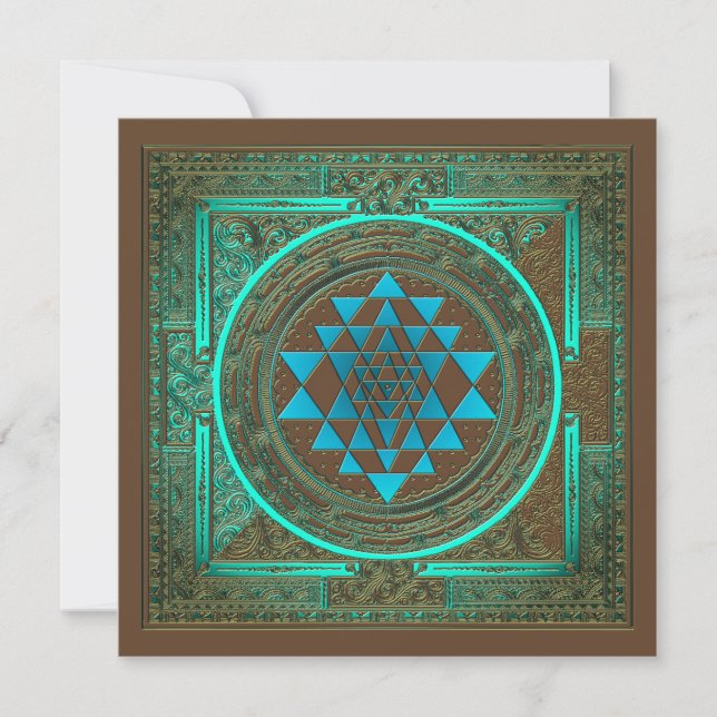 Sri Yantra Water Glow - Invitation Card (Front)