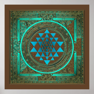 Sri Yantra Water Glow - Poster