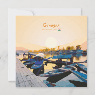 Srinagar, India - Dal Lake Shikara Boats Invitation