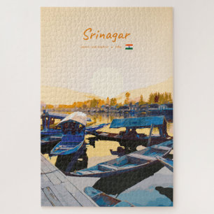 Srinagar, India - Dal Lake Shikara Boats Jigsaw Puzzle